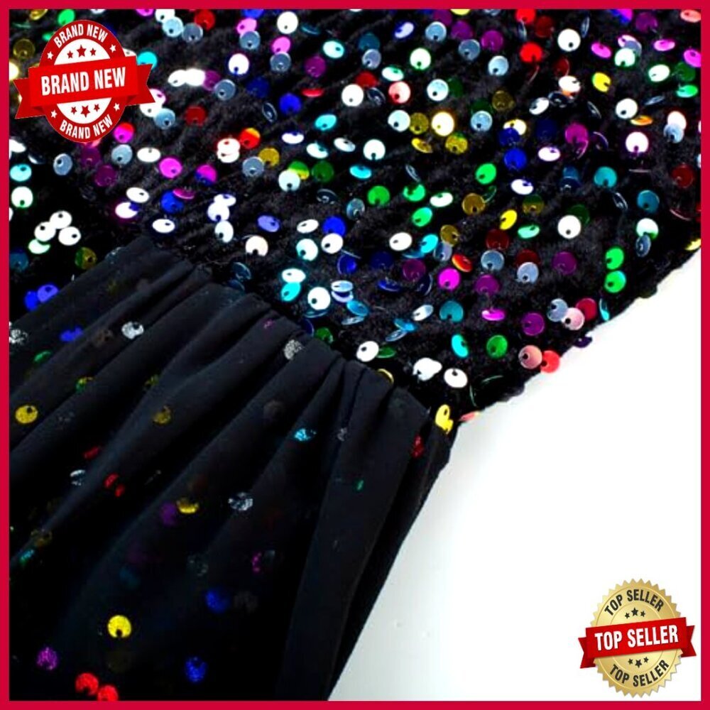 Sequin One Shoulder Formal Dress Elegant Pageant Prom Party Special Occasion - Picture 6 of 7